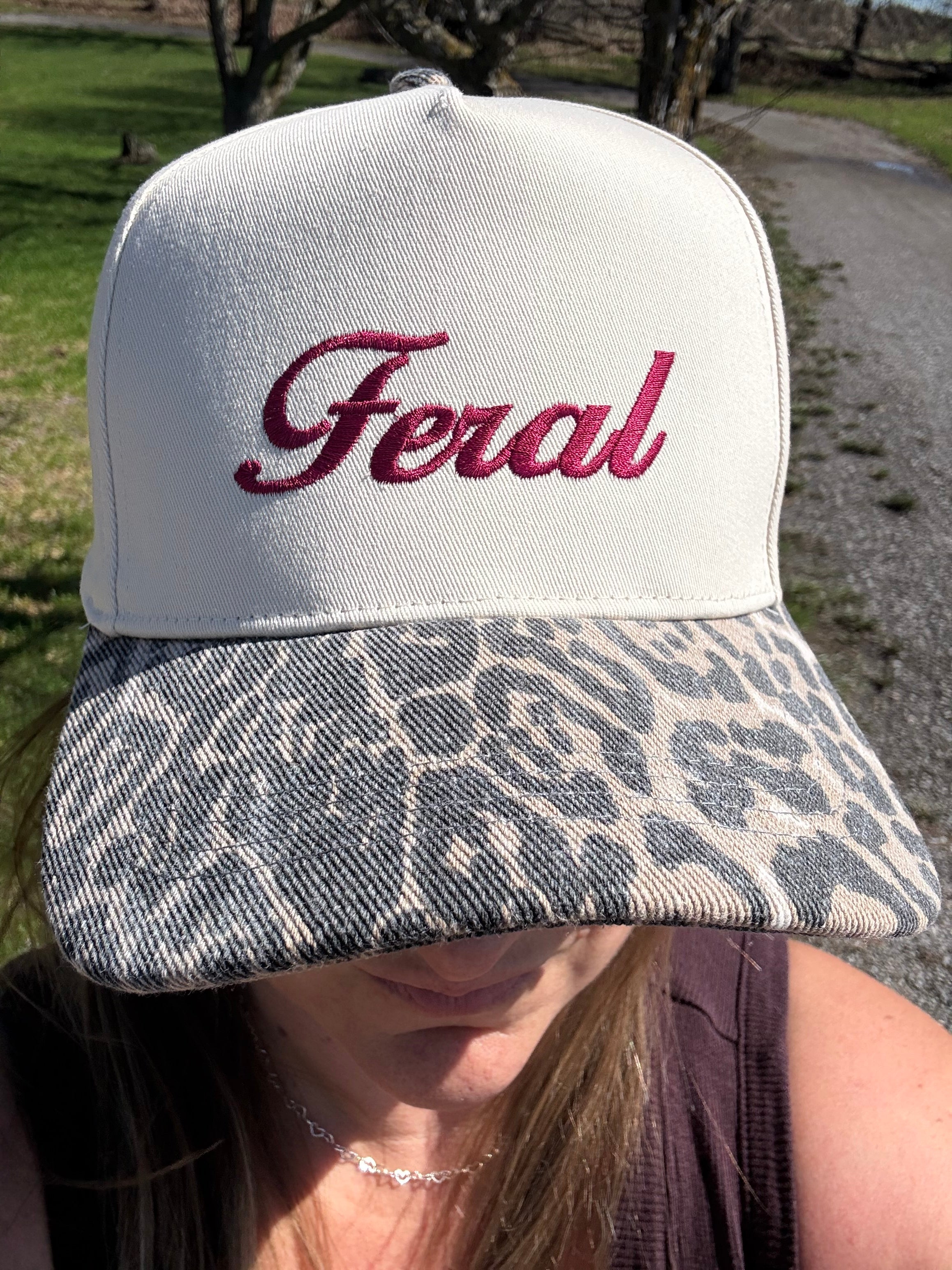 Leopard Print Brim Hat - CUSTOMIZE ME!