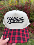 Red Plaid Brim / Beige Hat - CUSTOMIZE ME!