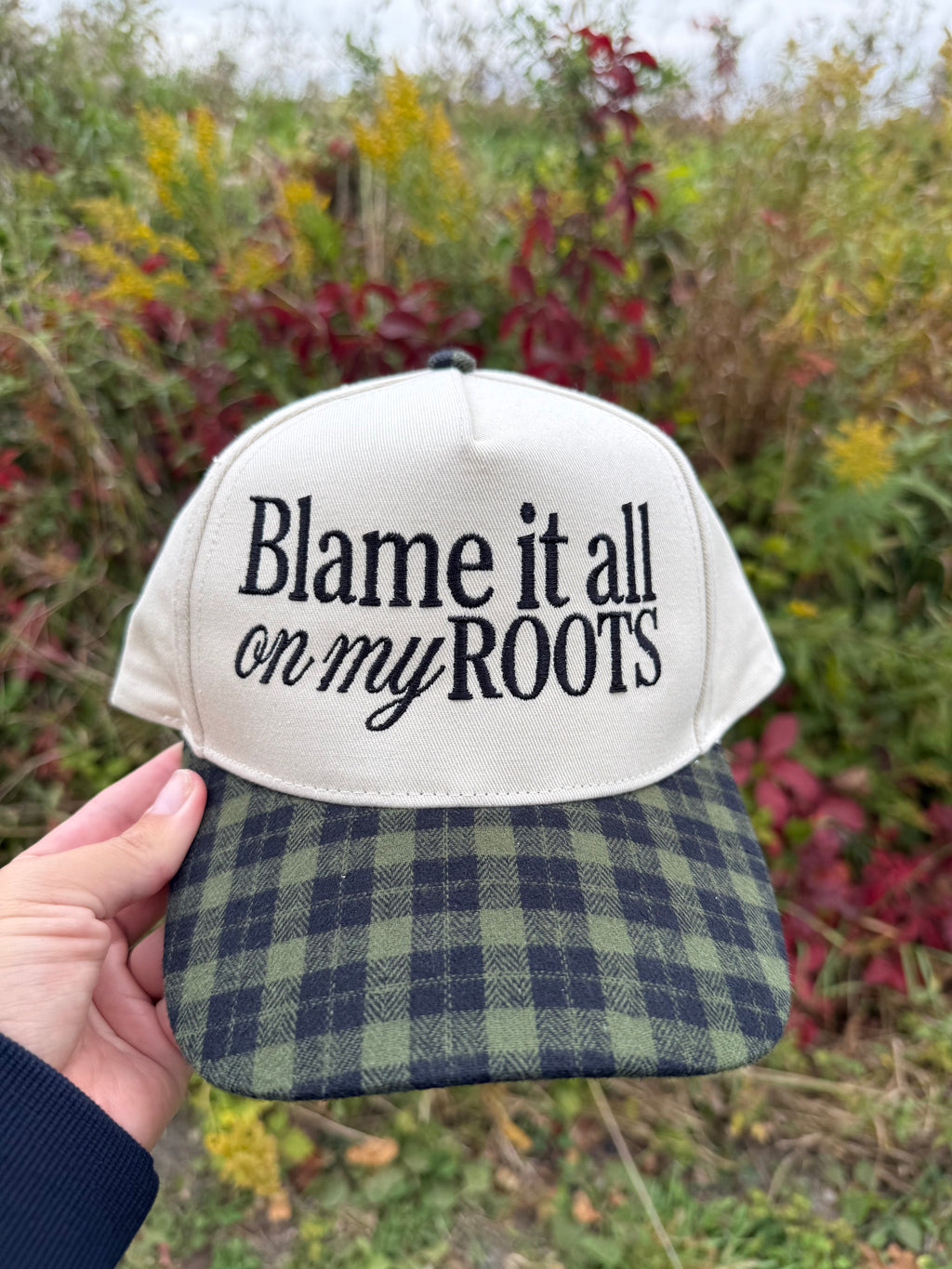 Green Plaid / Beige Hat - CUSTOMIZE ME!