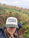 Green Plaid / Beige Hat - CUSTOMIZE ME!