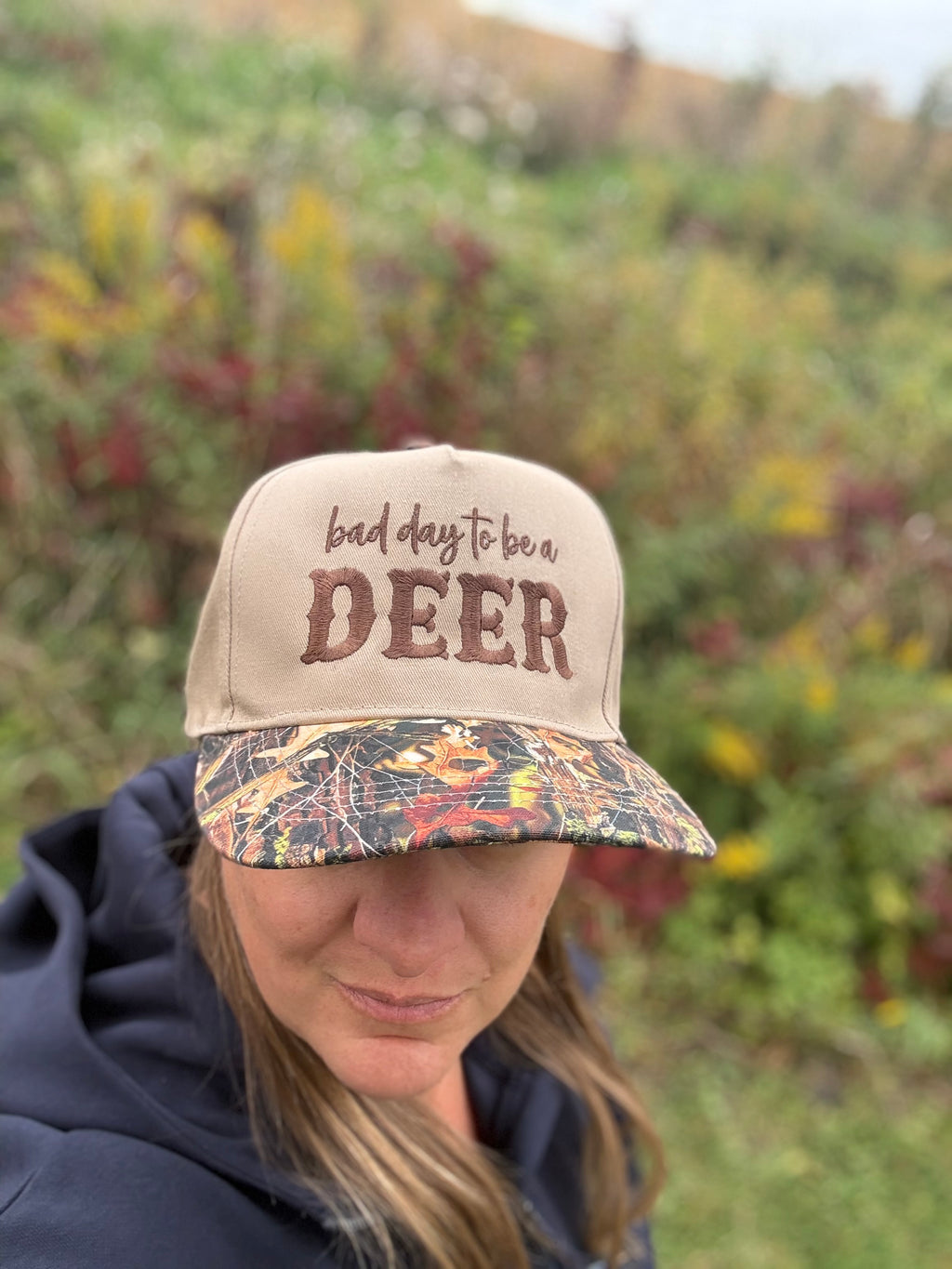Tan / Camo Brim Hat - CUSTOMIZE ME!
