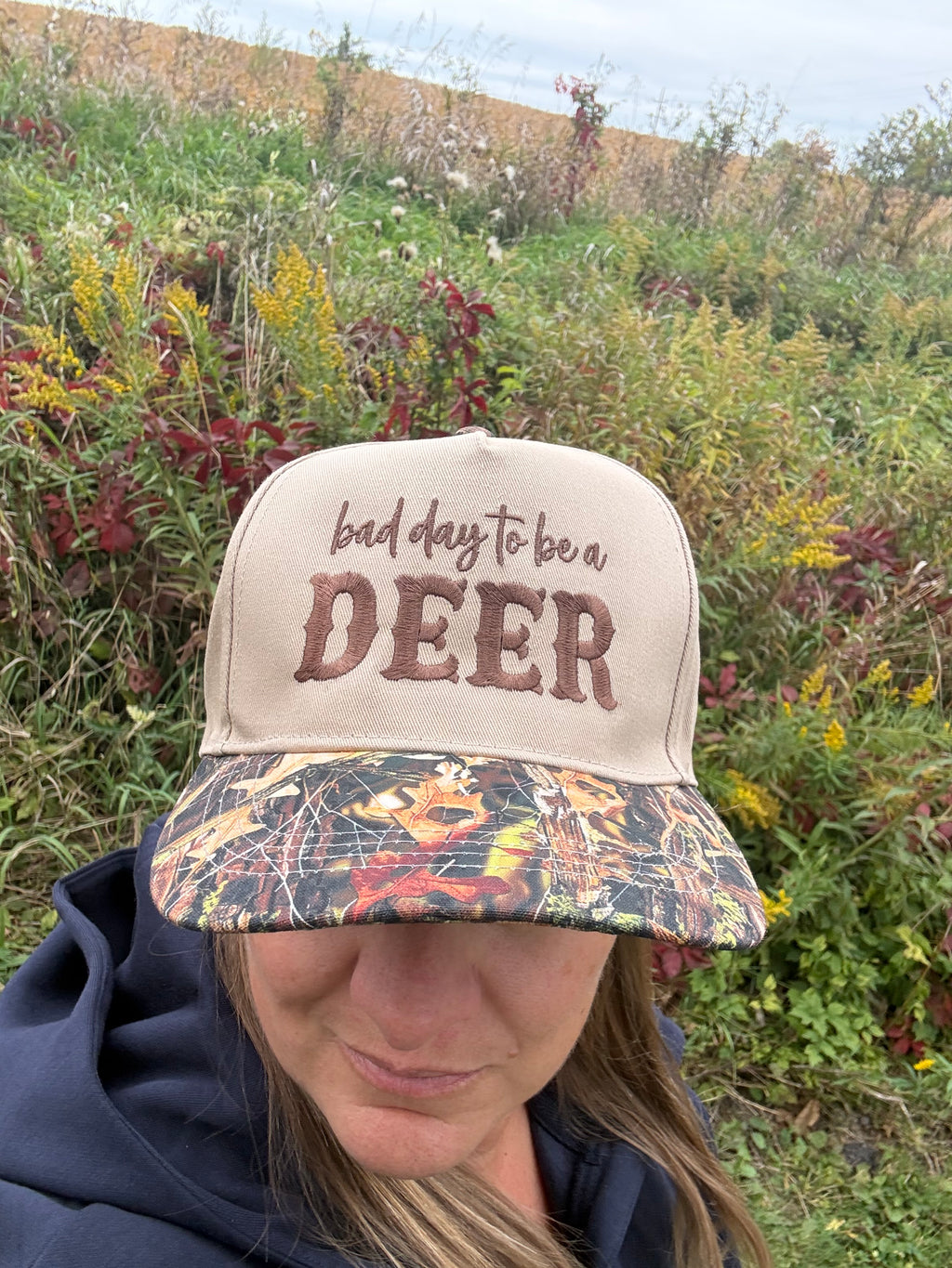 Tan / Camo Brim Hat - CUSTOMIZE ME!