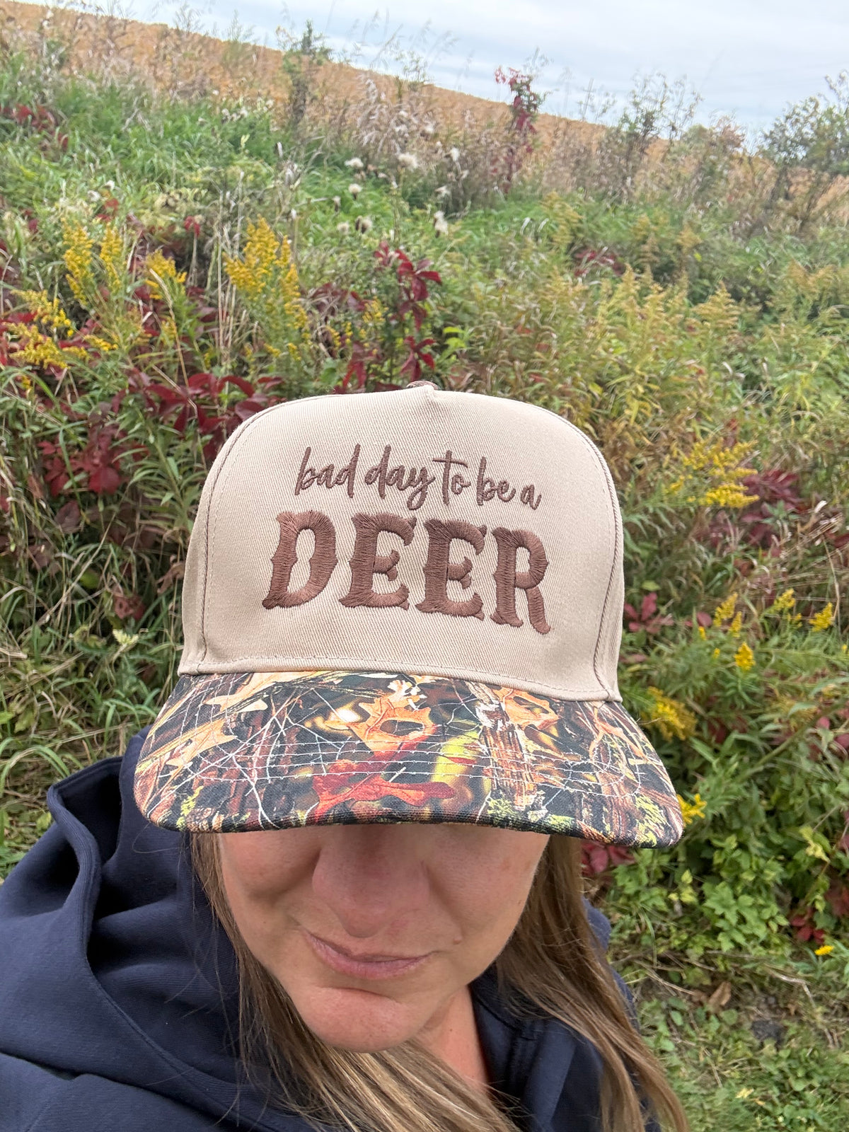 Tan / Camo Brim Hat - CUSTOMIZE ME!