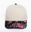 Black Floral Brim Hat - CUSTOMIZE ME!