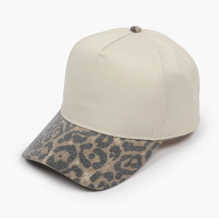 Leopard Print Brim Hat - CUSTOMIZE ME!