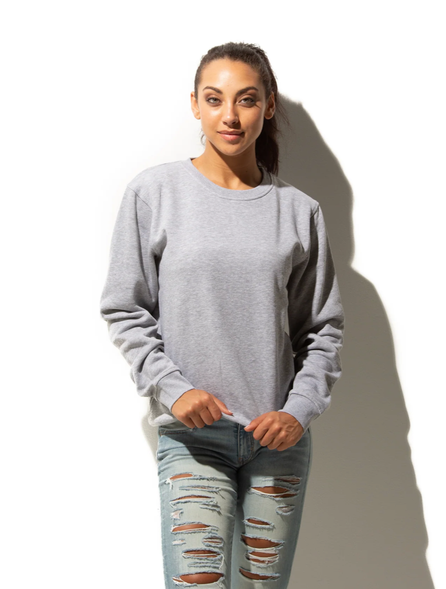 Peach Crewneck - "No Throat Punching Today"
