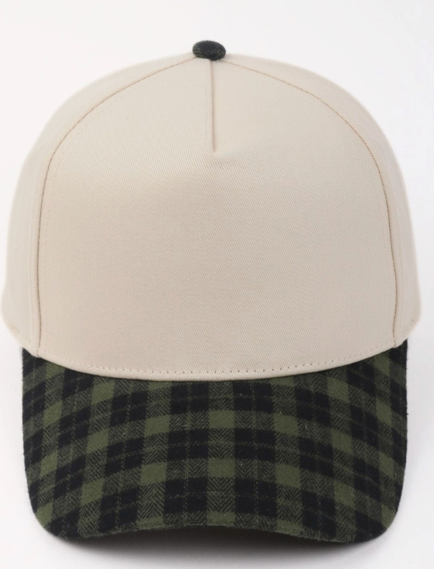 Green Plaid / Beige Hat - CUSTOMIZE ME!