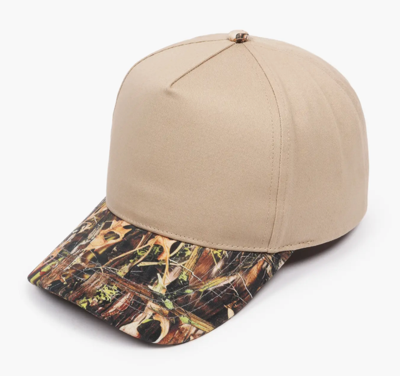Tan / Camo Brim Hat - CUSTOMIZE ME!